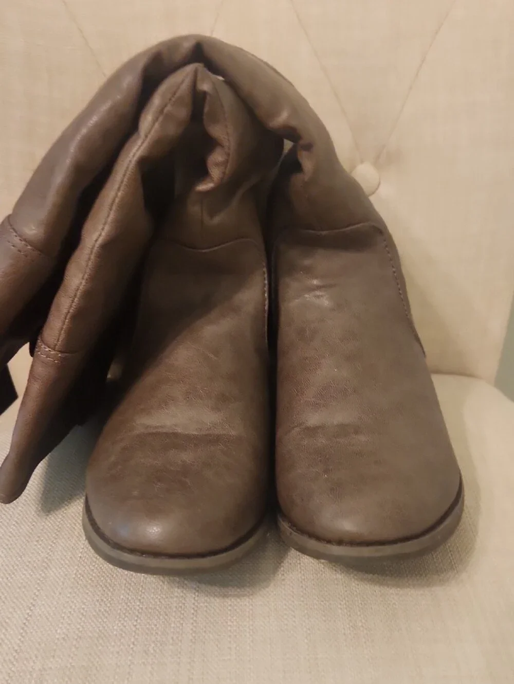 Rampage Taupe Over-the-Knee Slouch Boots